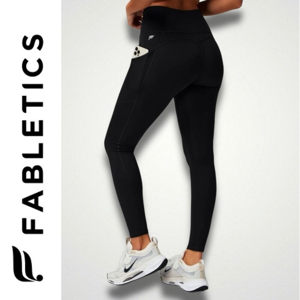 Fabletics NWT Oasis PureLuxe Athleisure Yoga High-Waisted Legging Black Medium - Picture 1 of 14